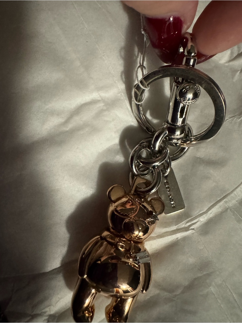 Coach Gold Bear Charm Keychain - - Picture 3 of 8